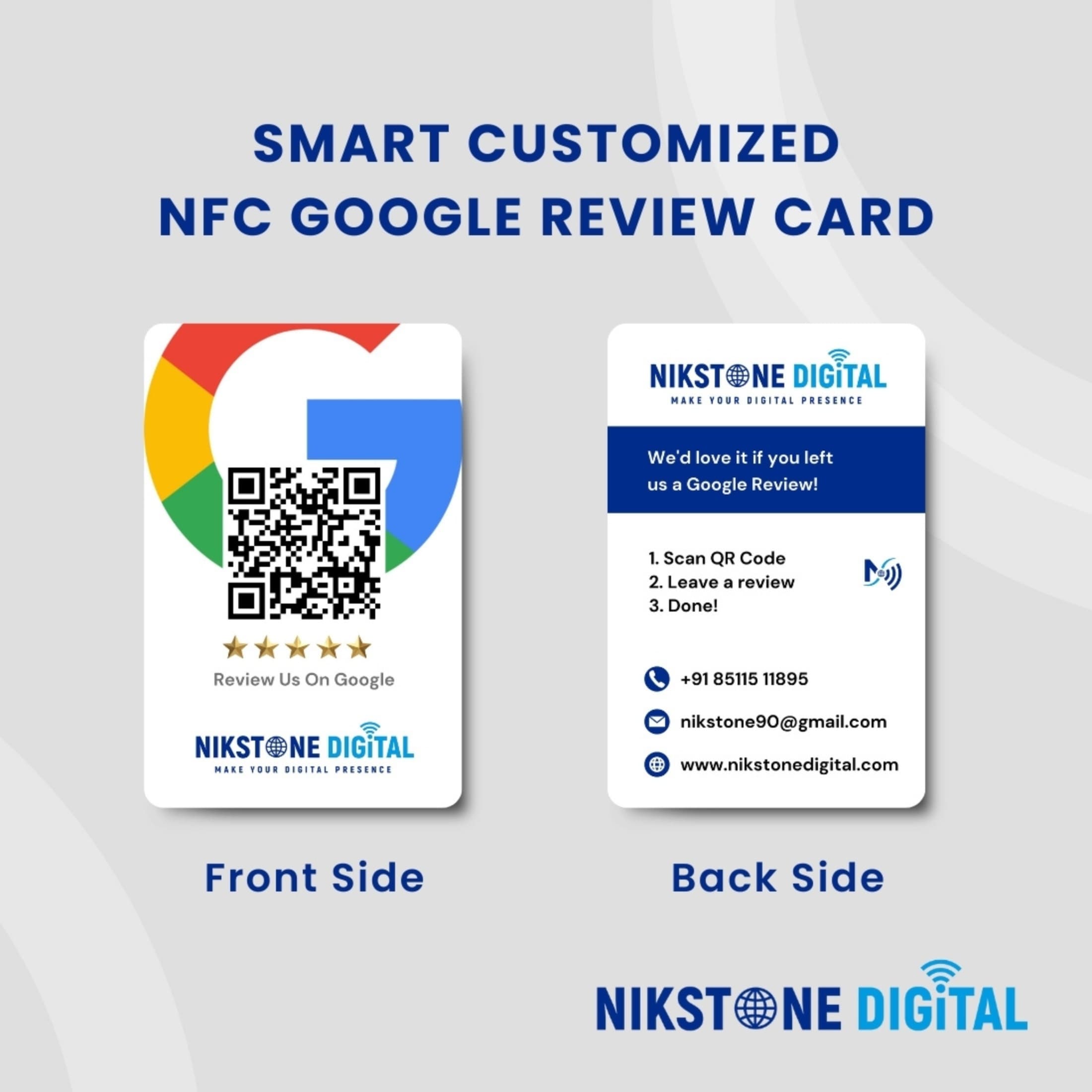 NikStone NFC Google Review Card