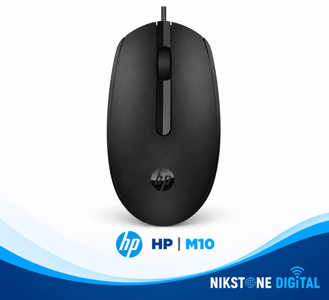 HP M10 Wired USB Optical Mouse - 1000 DPI