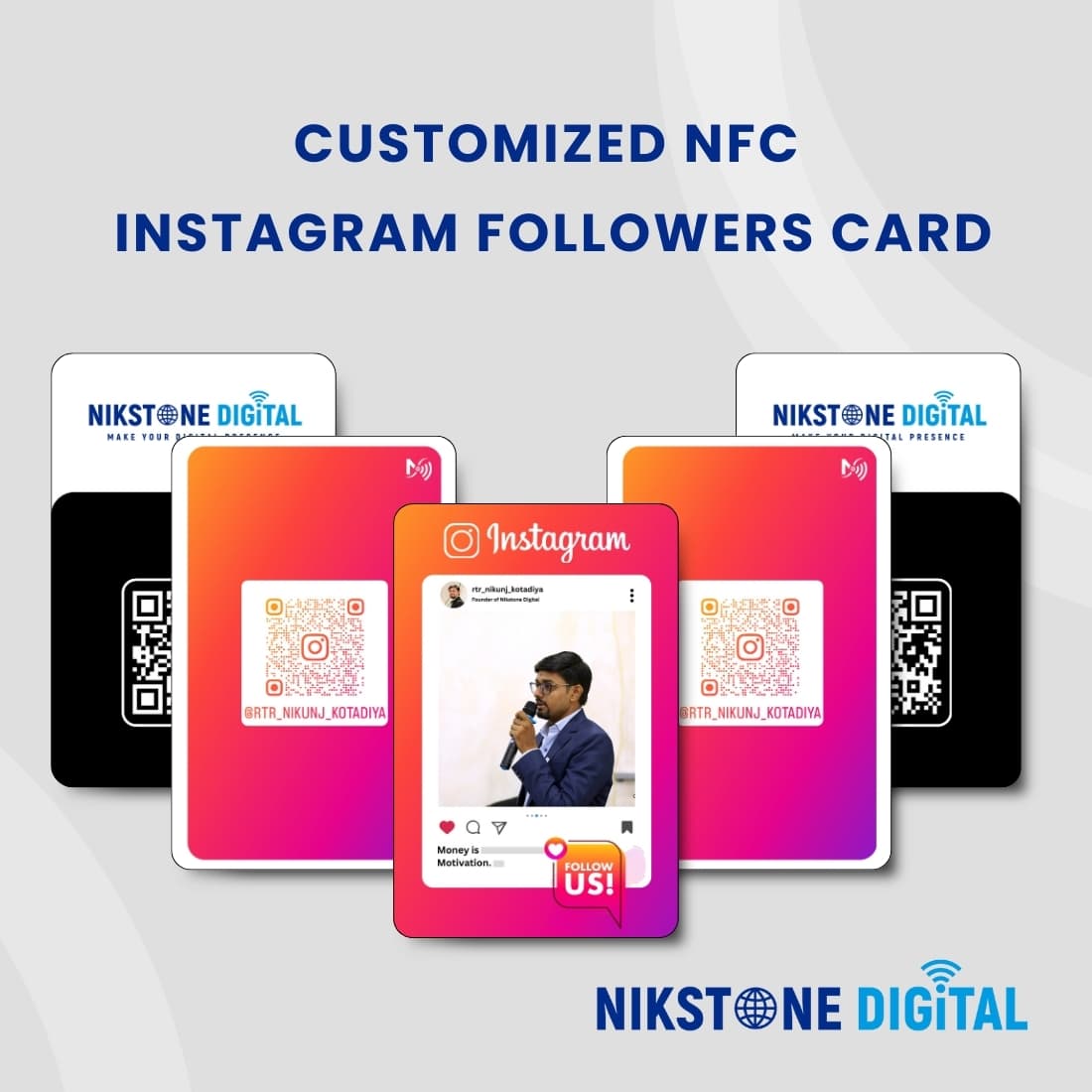 NikStone NFC Instagram Follower Card