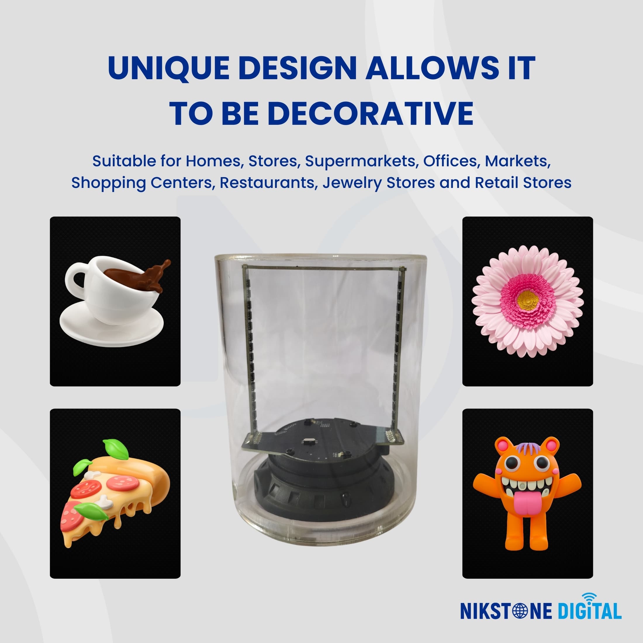 3D Hologram Fan LED Display with 360 Visual Effect