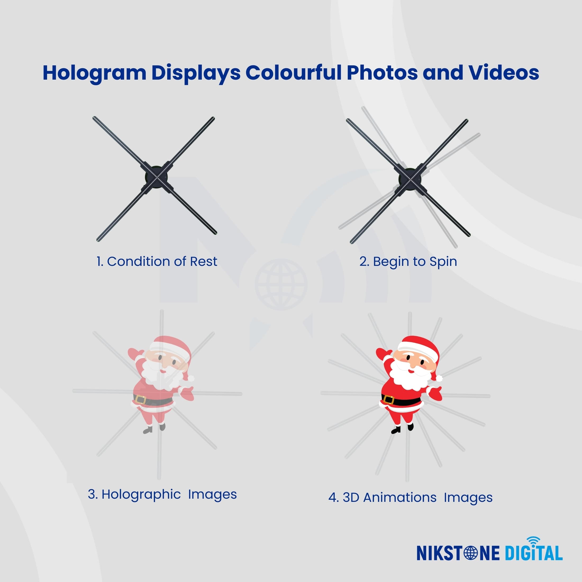 65 cm 3D Hologram Fan LED Display