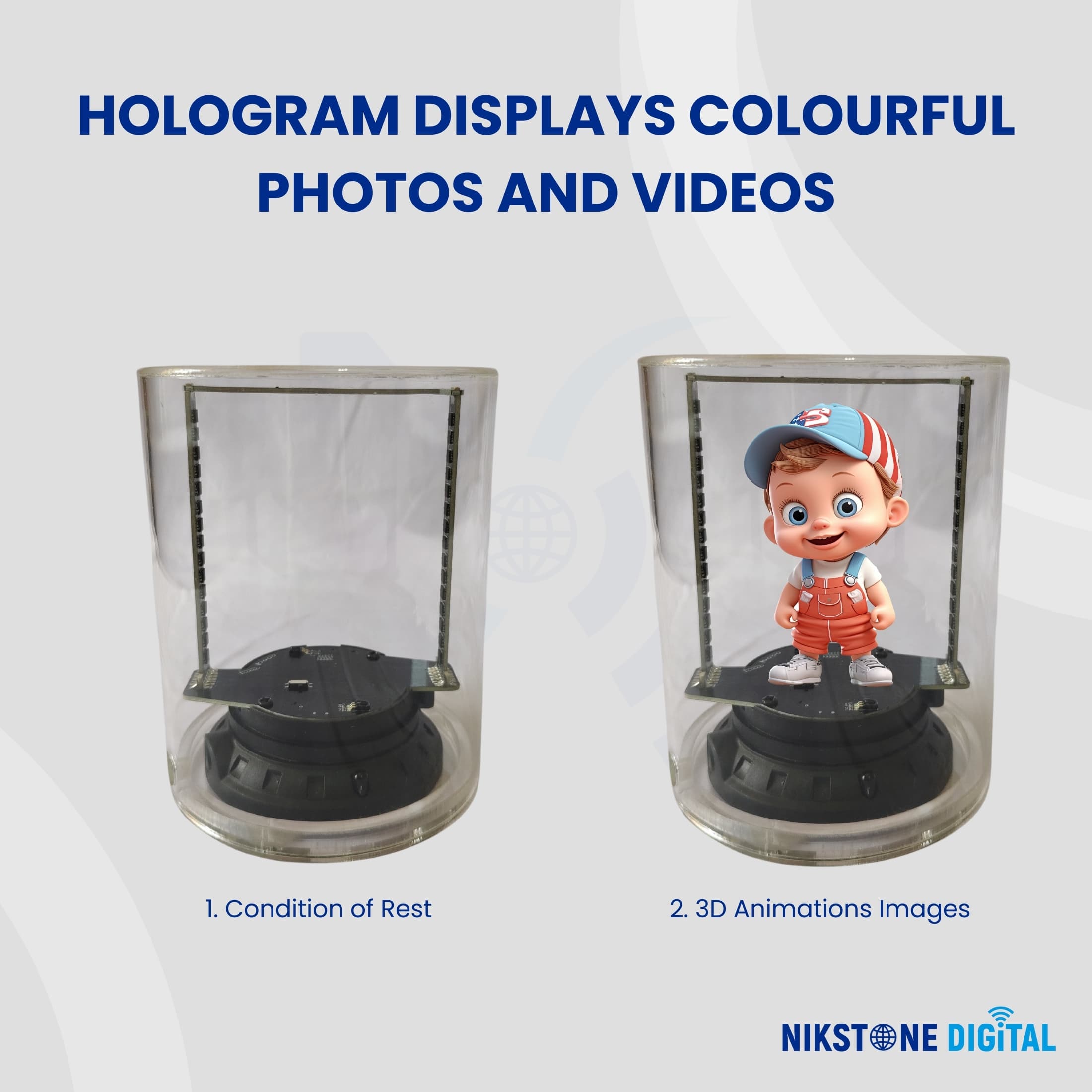 3D Hologram Fan LED Display with 360 Visual Effect