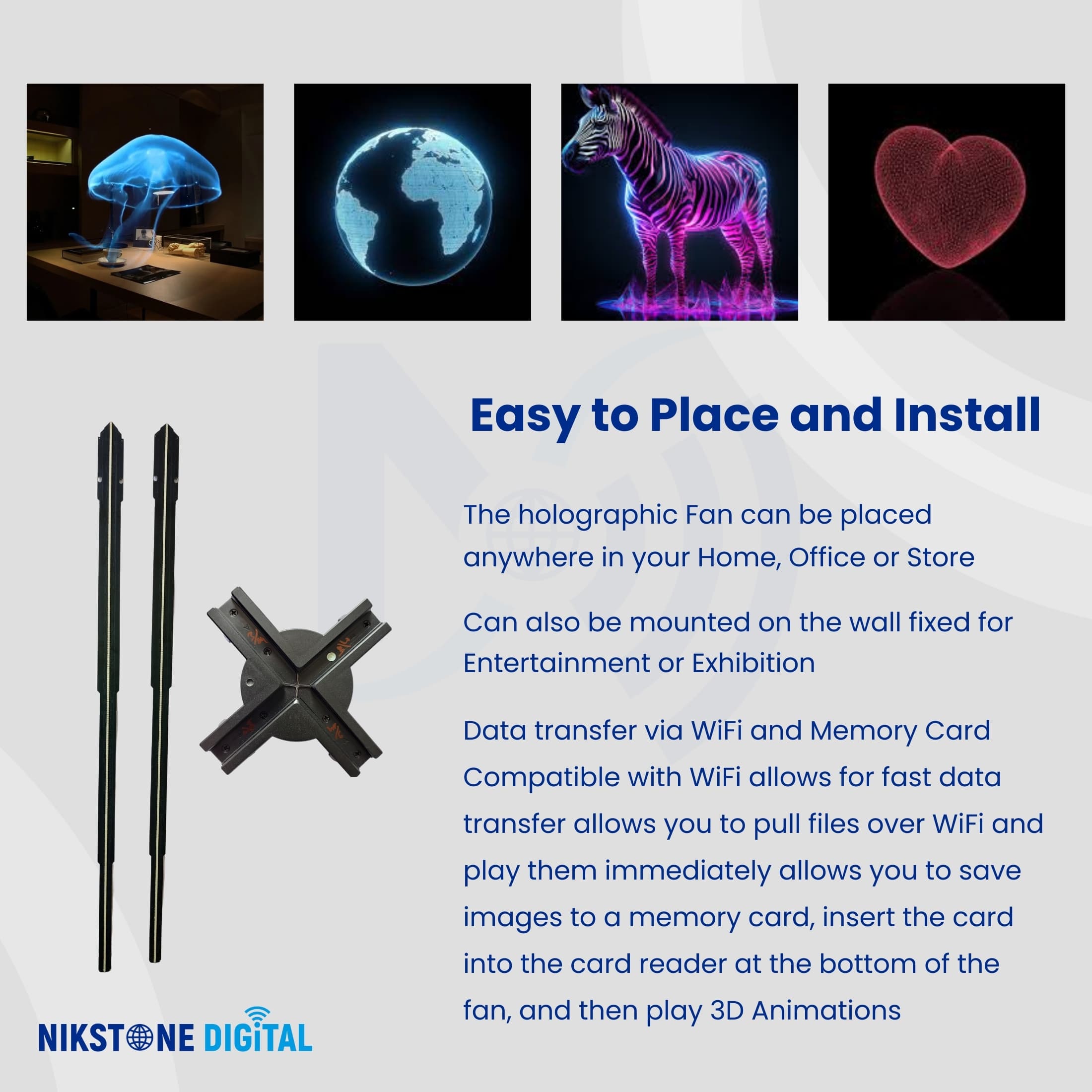 100 cm 3D Hologram Fan for Advertising