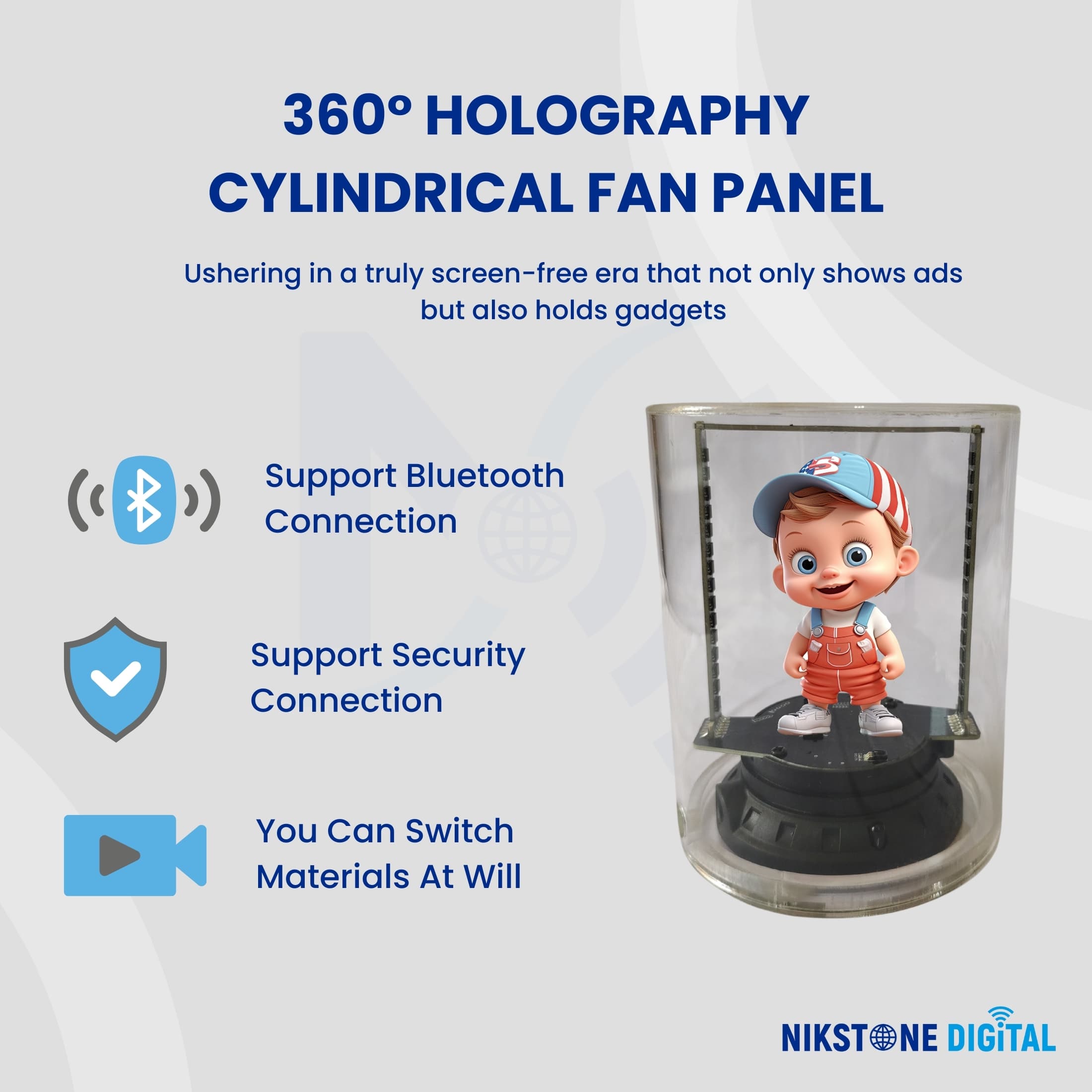 3D Hologram Fan LED Display with 360 Visual Effect