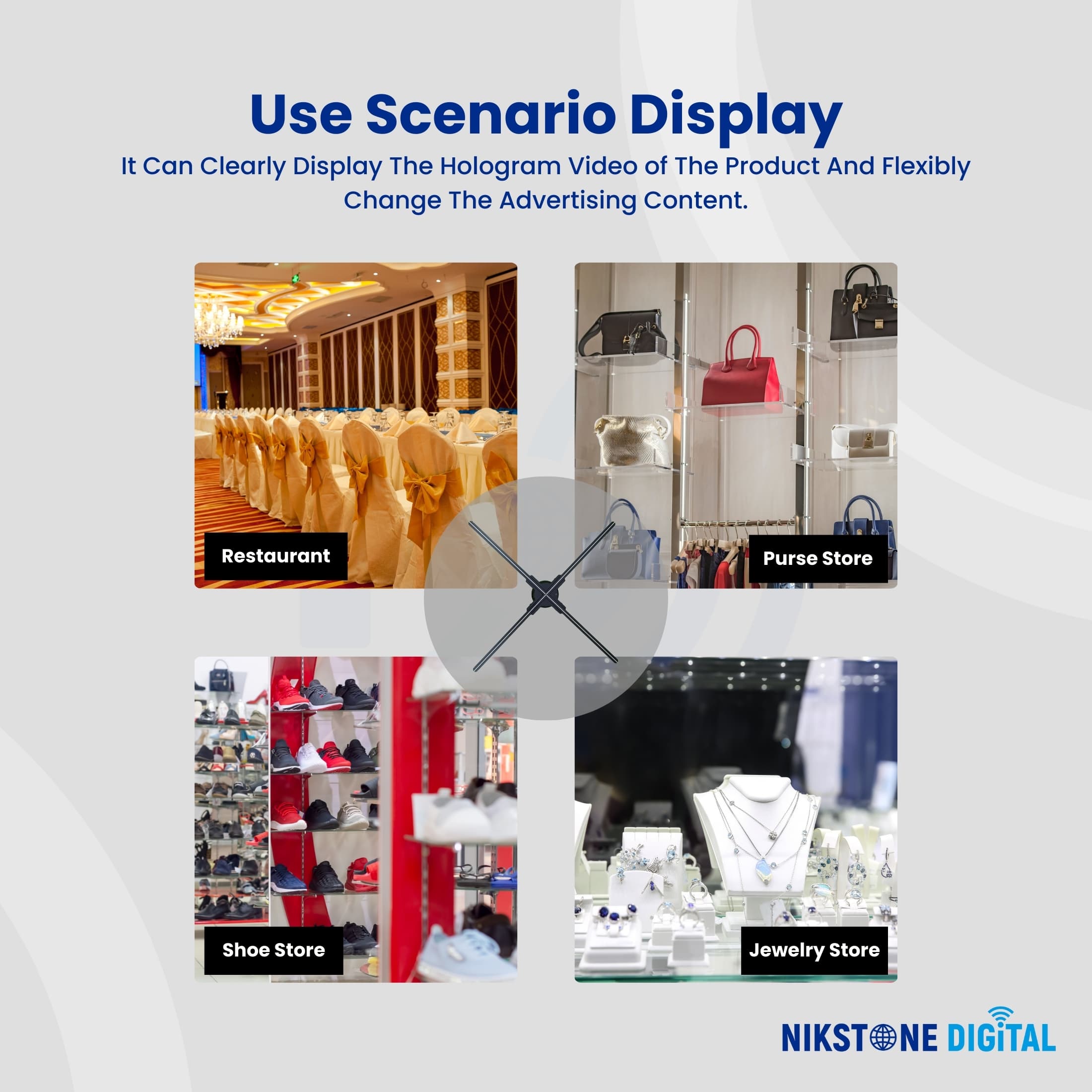 100 cm 3D Hologram Fan for Advertising