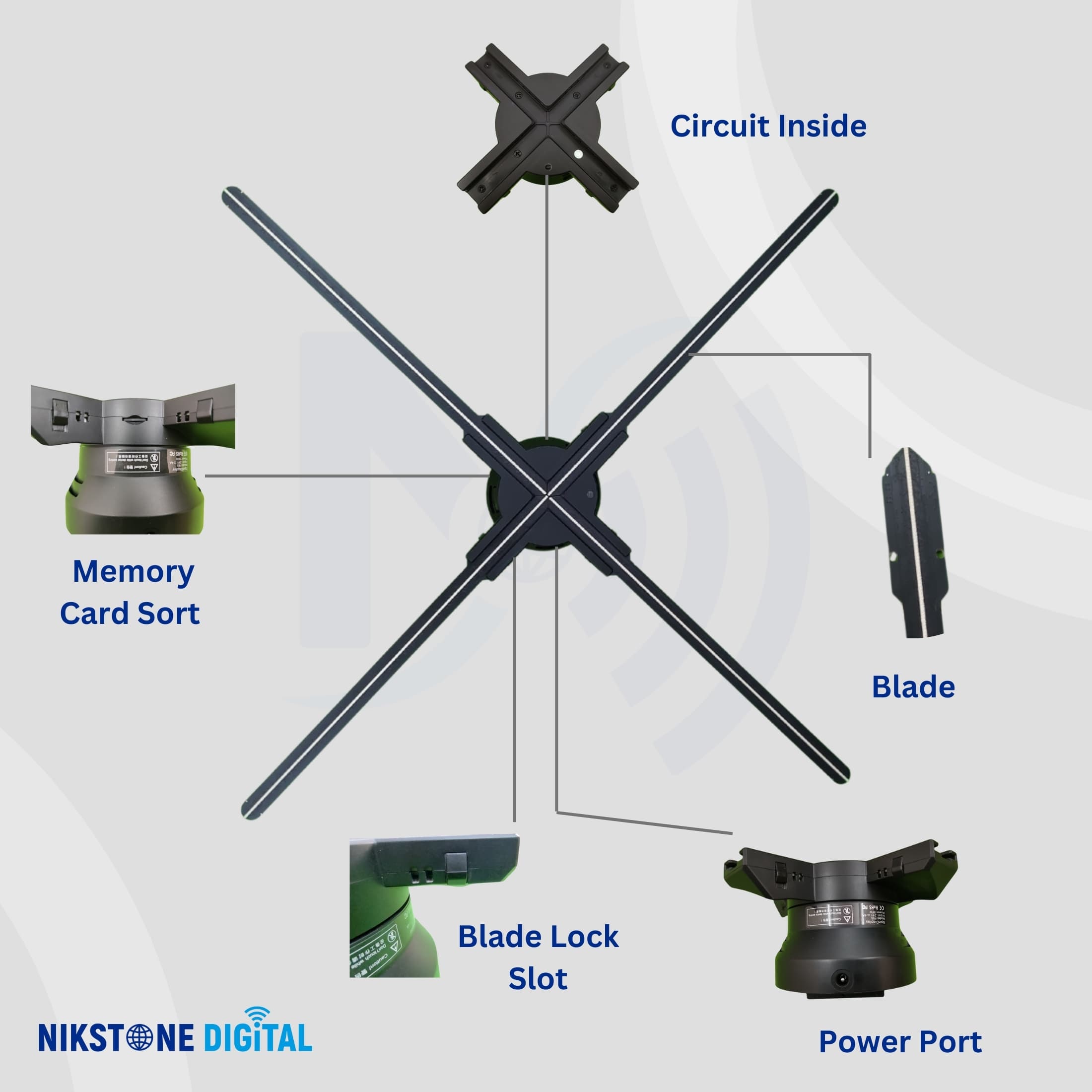 65 cm 3D Hologram Fan LED Display