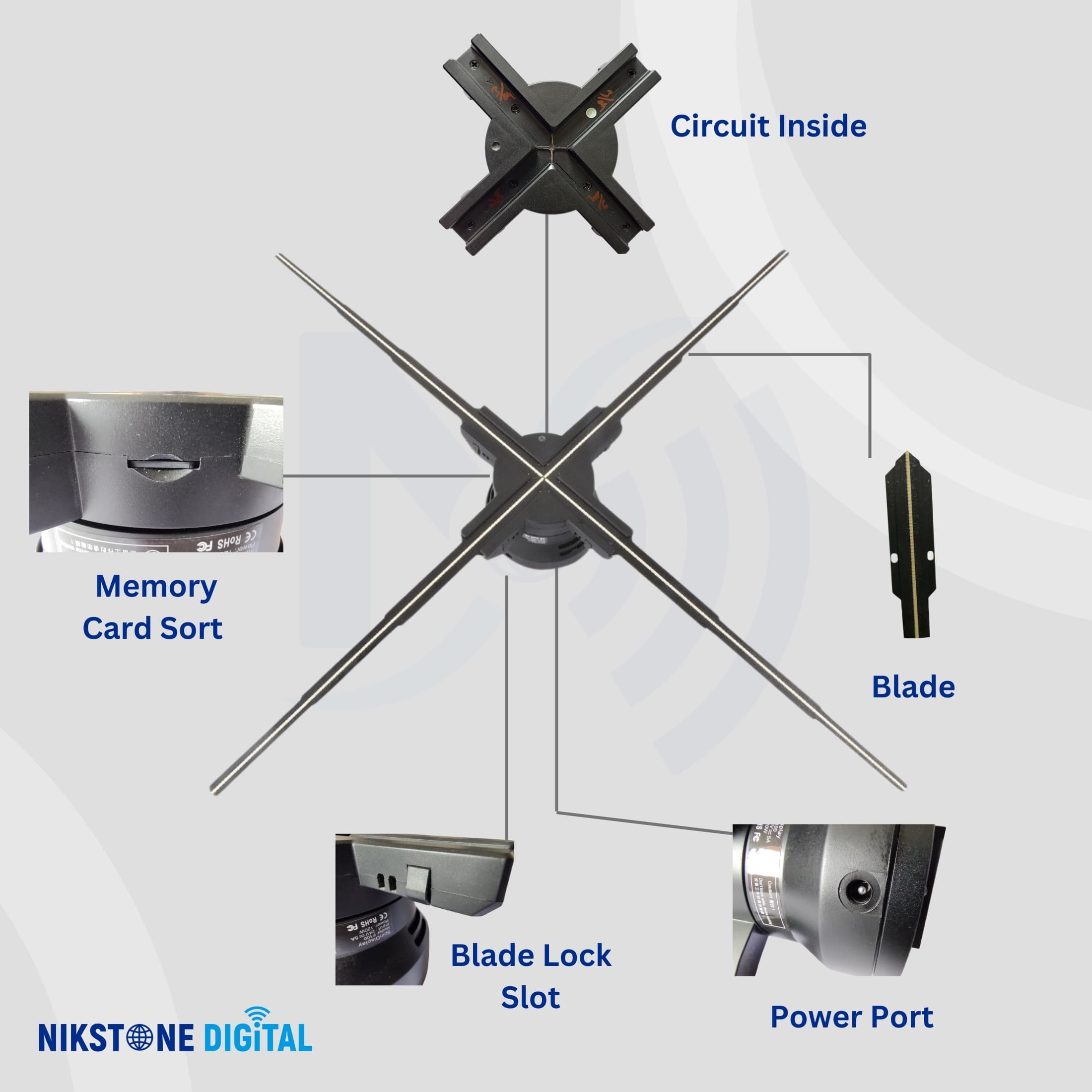 100 cm 3D Hologram Fan for Advertising