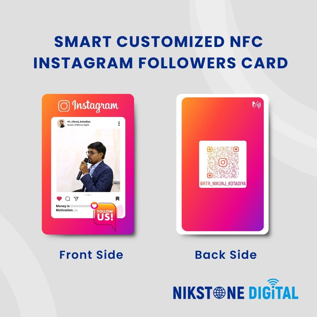 NikStone NFC Instagram Follower Card